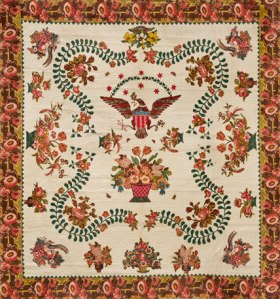 Elizabeth Welsh. Quilt, circa 1825–40. Brooklyn Museum, Gift of The Roebling Society