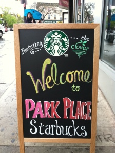 Starbucks Chalkboard Message